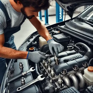 تعویض شمع داستر در رنو سرویس